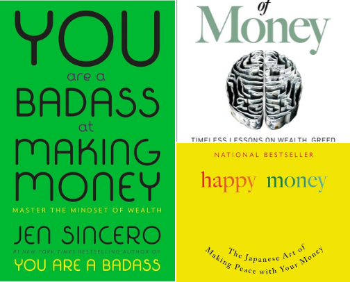 Money + Wealth Books Everyone Should Read cover photo collage