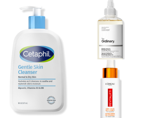 My Morning & Night Routine Must-Haves Beginner Skincare Routine cover photo collage