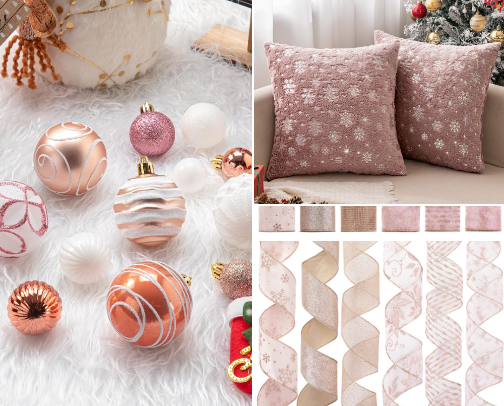 I’m Dreaming of a Rose Gold Christmas🎀🎄 cover photo collage