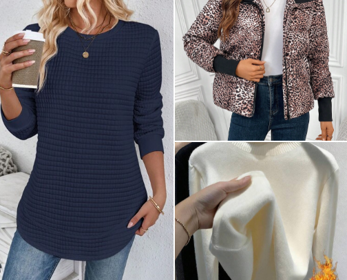Winter clothes for women cover photo collage