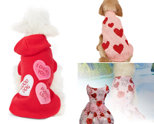 Valentine’s Day Pet Sweaters You’ll Love #WalmartPartner cover photo collage