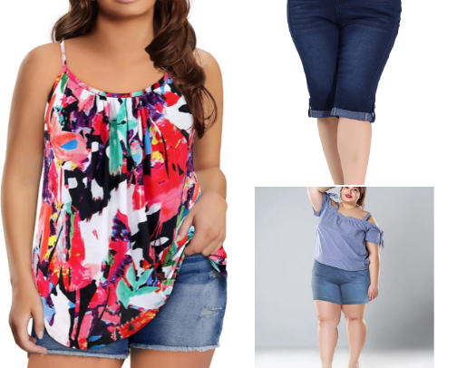 Women’s plus size clothing cover photo collage