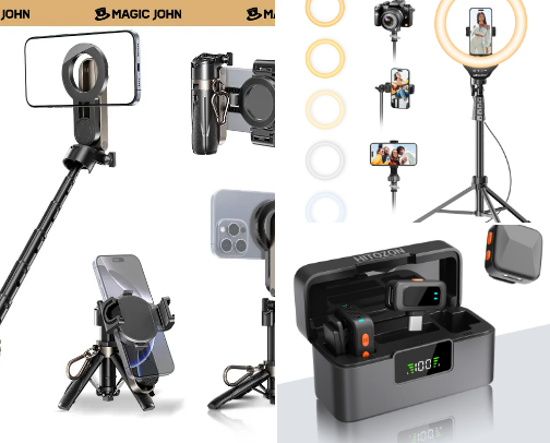 Viral filming tools cover photo collage