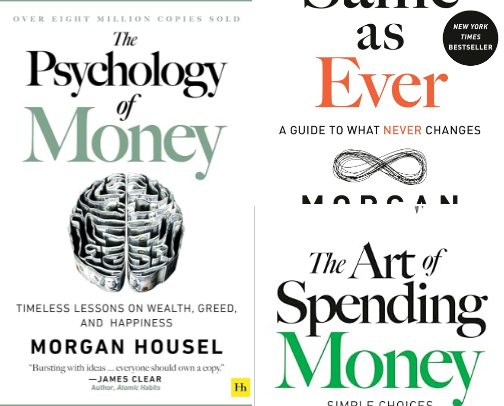 The Psychology of Money: Timeless lessons on wealth, greed, and happiness essentials cover photo collage