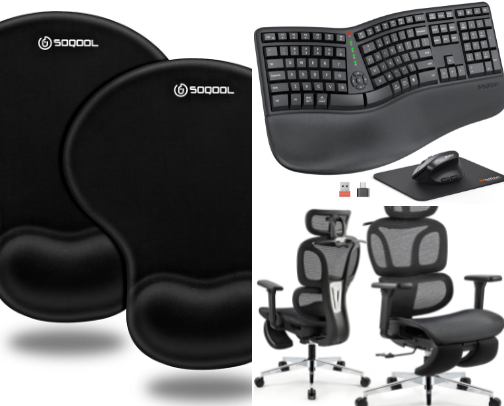 Ergonomic Must-Haves: Protect Your Body While You Work cover photo collage