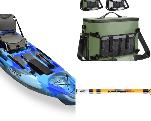 Kayak fishing cover photo collage