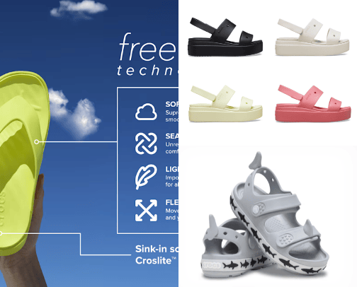 Crocs - family shoes cover photo collage
