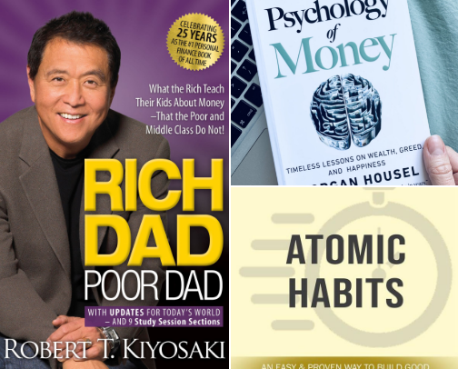 Books That Changed How I Think About Money cover photo collage