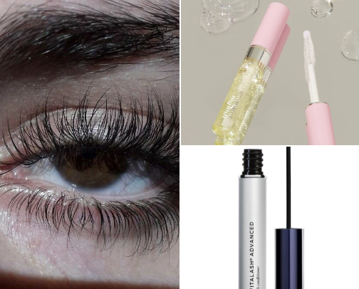 Eyes lash serum cover photo collage