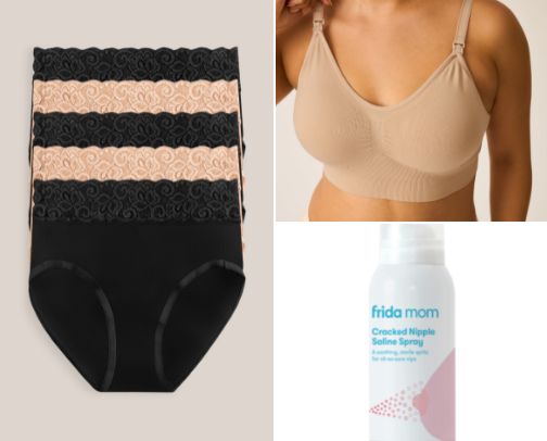 Must have postpartum items cover photo collage