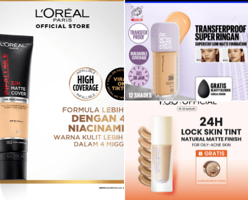 Make up lokal & high-end 💋💄 cover photo collage