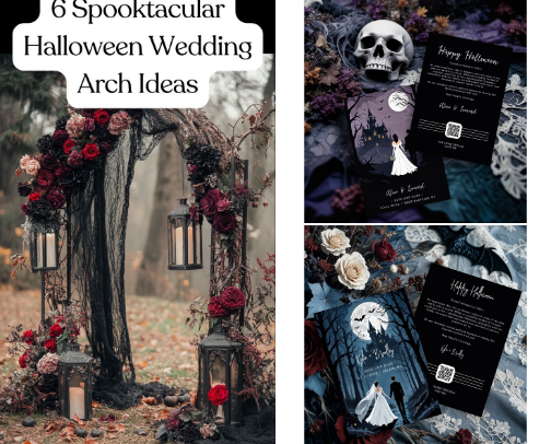 Spooky Halloween Wedding Ideas cover photo collage