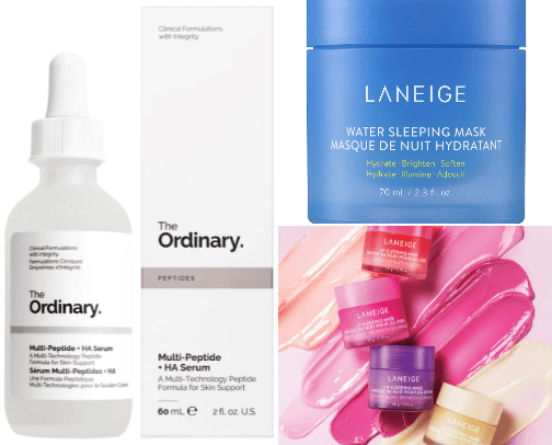 skincare products for perfect clear skin🩵 cover photo collage