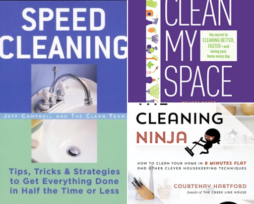 I Bought a Speed Cleaning Book and My Bathroom Takes 7 Minutes Now cover photo collage