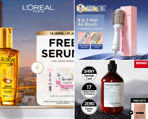 hair care and tools 💇💇 cover photo collage