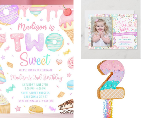 Two" sweet birthday party ideas- everything you need for your 2 years old birthday celebration cover photo collage