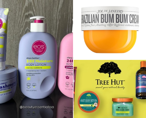 body care essentials ! cover photo collage