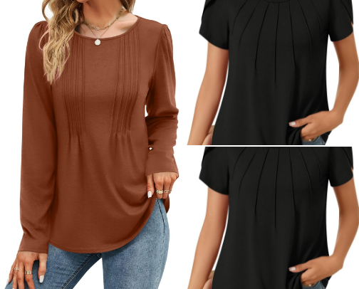 Dressy Short Sleeve Tops for Work cover photo collage