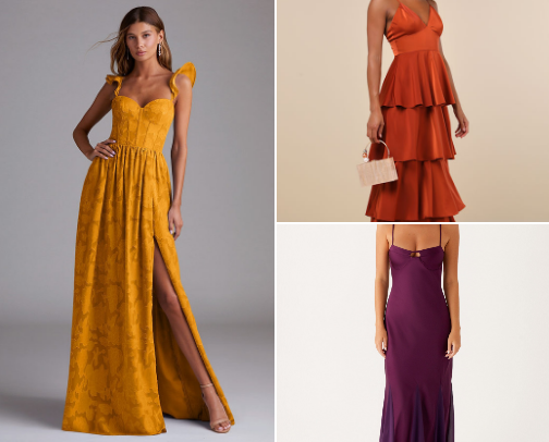 The Perfect Fall Wedding Guest Dress cover photo collage
