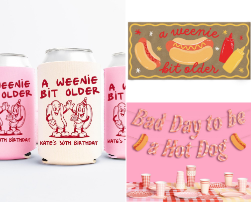 🌭 A Weenie Bit Older 🌭 Birthday Theme 🎉 cover photo collage