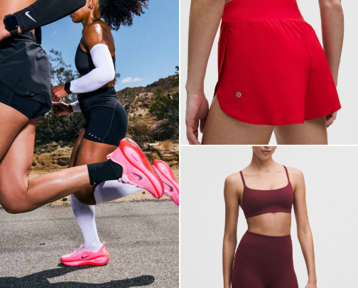 Cute running gear for women cover photo collage