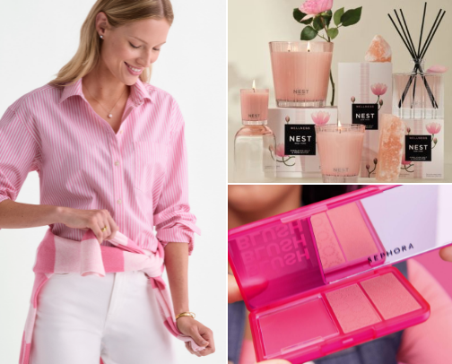Pink Mood Board cover photo collage
