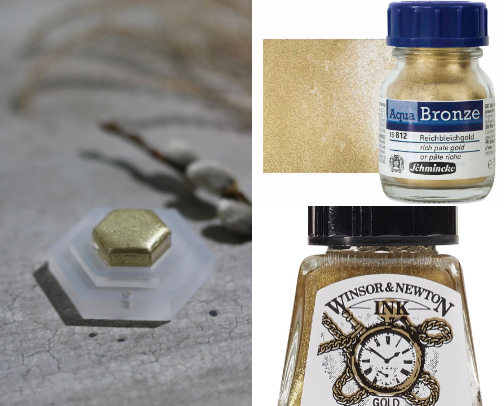 Essential glowing gold mediums for artists (Complete Edition) cover photo collage