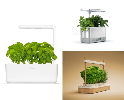 Indoor Smart Gardens and Hydroponic Kits for Growing Fresh Herbs Year-Round cover photo collage