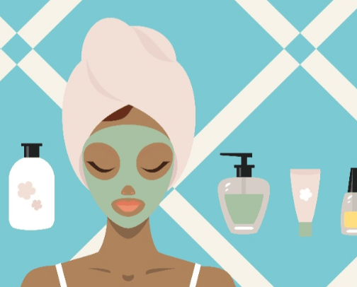 Skin care cover photo collage
