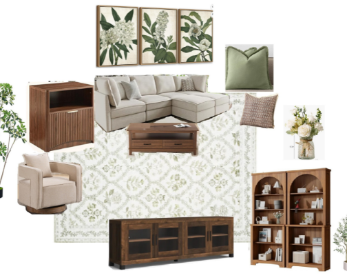 Nicole's Living Room Makeover cover photo collage