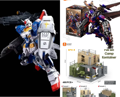 20 Mainan Rakitan Terbaik untuk Anak yang Suka Robot & Mobil cover photo collage