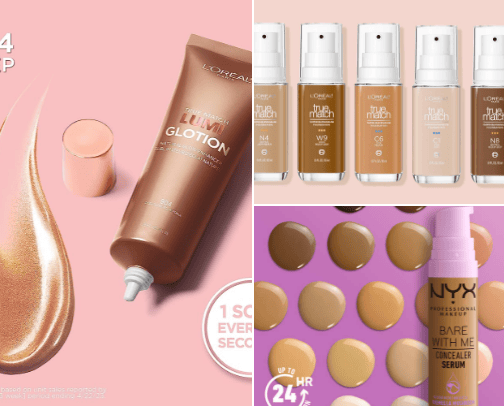best drug store makeup !! cover photo collage