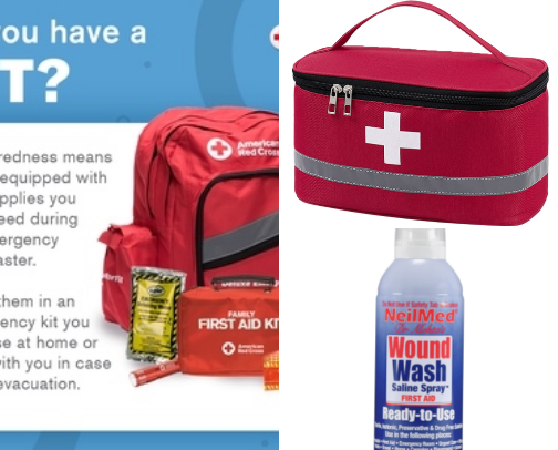 First aid kit cover photo collage