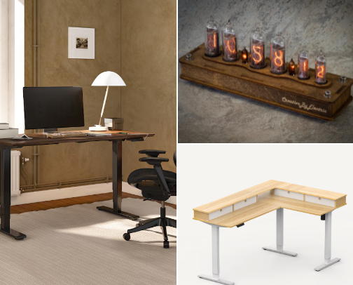 Cozy Cottage Desk cover photo collage