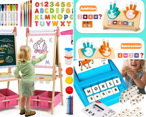 Kids Learning Essentials Through play cover photo collage