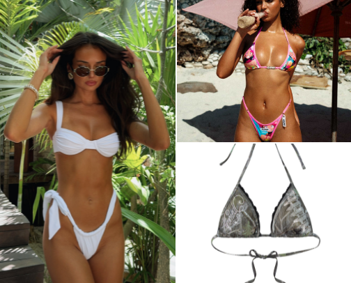bikini brand and coverup recommendations for the baddies cover photo collage