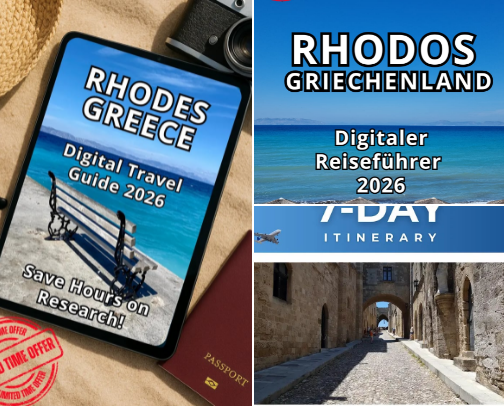 Rhodes Travel Guide by a Local (2026 Edition) cover photo collage