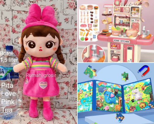 22 Rekomendasi Mainan Anak Perempuan, Baik Untuk Mengasah Kognitif Anak cover photo collage