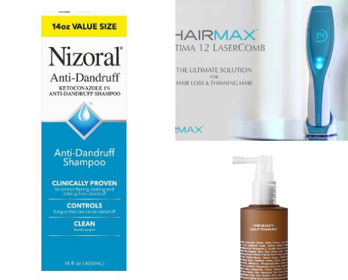 Products I'm using for hair growth cover photo collage