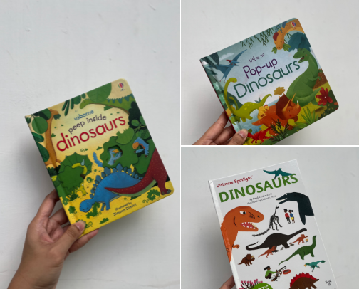 Roar-Some Reads: The Best Dinosaur Books for Kids cover photo collage