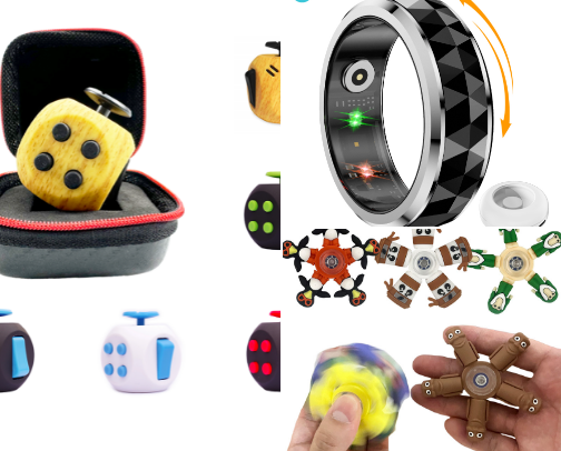 Fidget toys for stress release cover photo collage