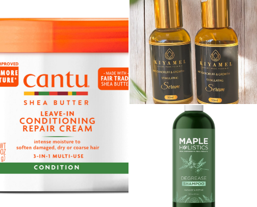 “Locks & Luxe: Your Ultimate Hair Care List” cover photo collage
