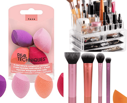 Amazon makeup tools cover photo collage