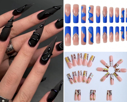 My nails have more outfit changes than I do. 💅✨ cover photo collage