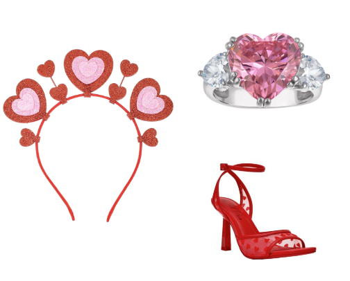 Valentine's Day Jewelry, Shoes & Accessories cover photo collage
