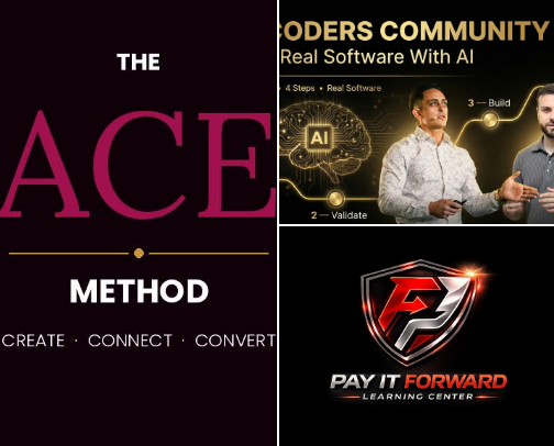 Best Skool Communities for Learning AI, Digital Marketing & other resources to get started. cover photo collage