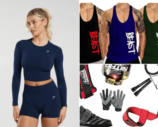 Sports wears and simple go to gears cover photo collage