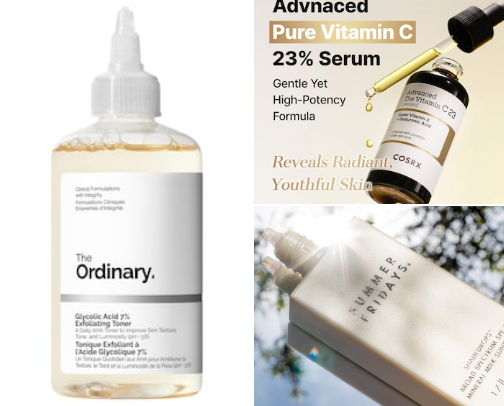Skincare recs cover photo collage