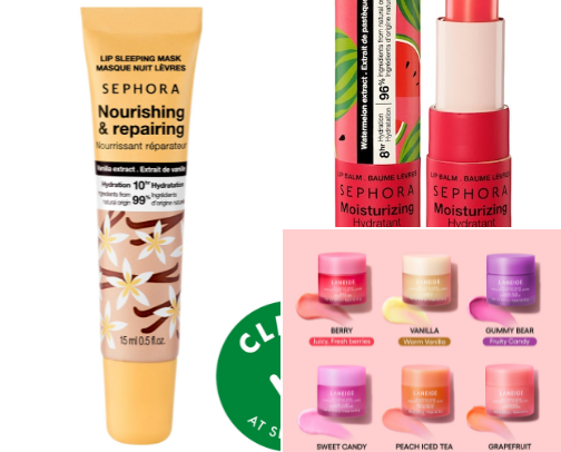 Lip care favorites cover photo collage