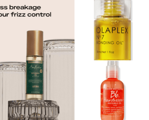 Hair care products for shiny and healthy hair ✨ cover photo collage